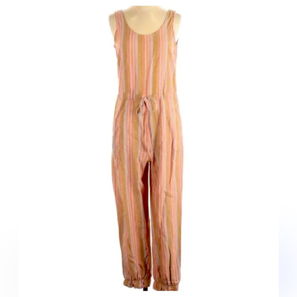 NWOT Anthropologie Drew Linen blend romper Jumpsuit size S salmon